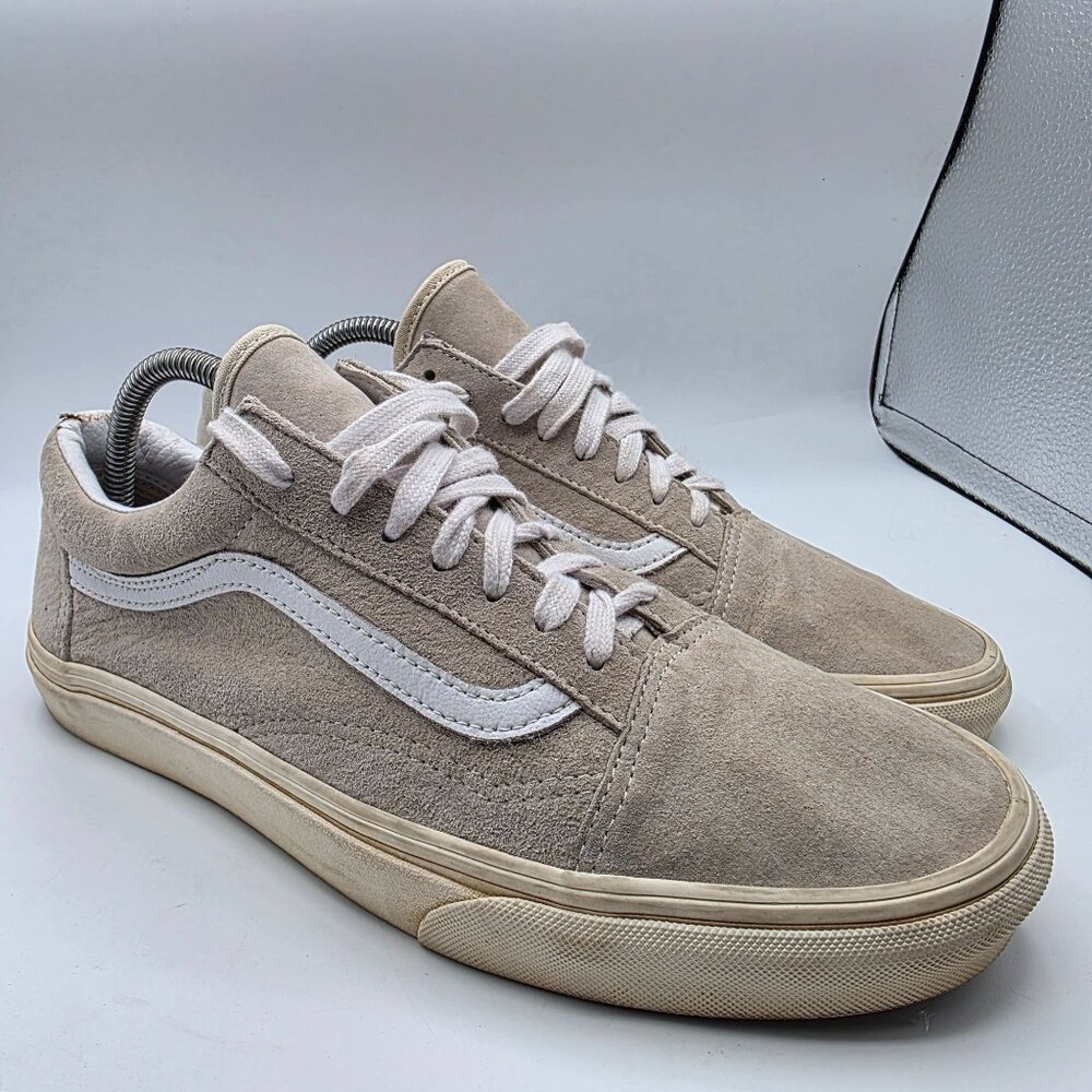 Vans Old Skool Heiq Eco Dry Mens Size 9.5 Beige White Low Top Skate Shoes